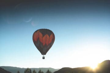 a hot air balloon