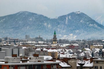 city ljubljana snow